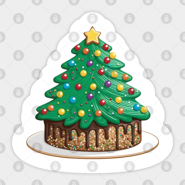 Christmas Tree Cake Sticker by HappyDigitalPOD